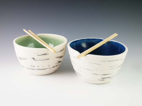 Notched Birch Noodle Bowls